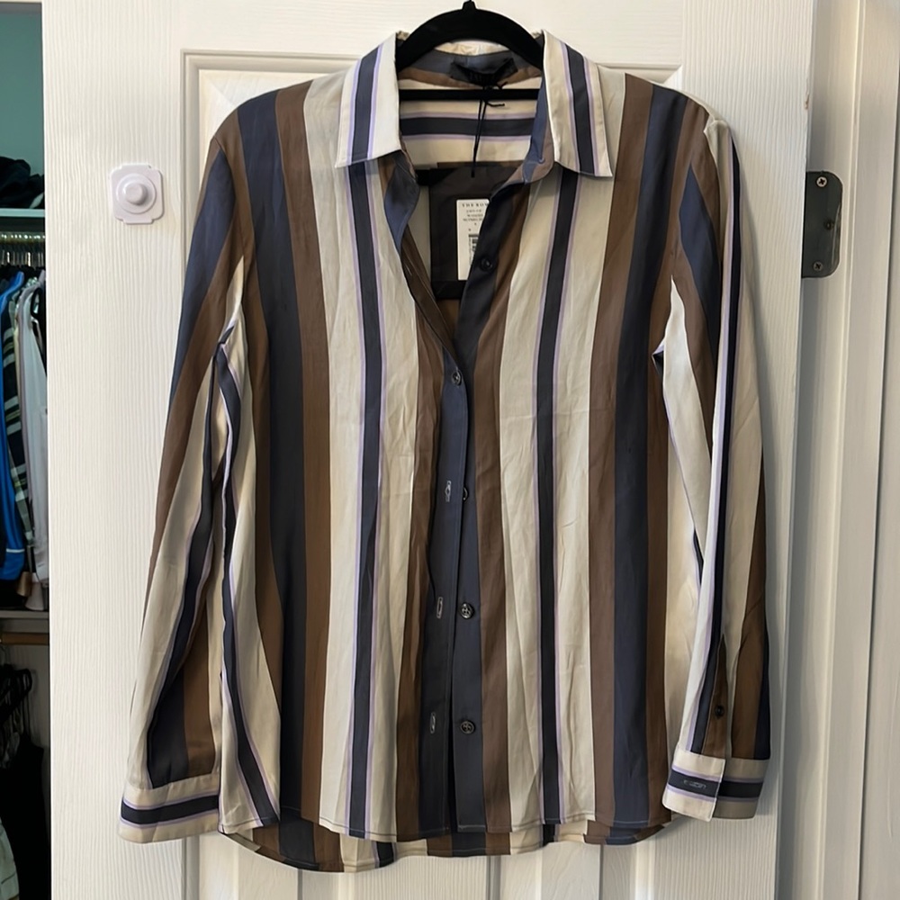 The Row Silk Jorty Blouse NWT